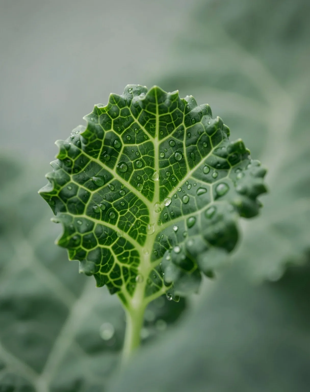Structura naturală a unei frunze de kale